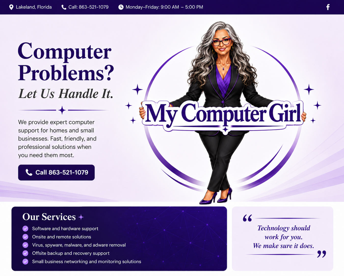 My Computer Girl Hero Banner